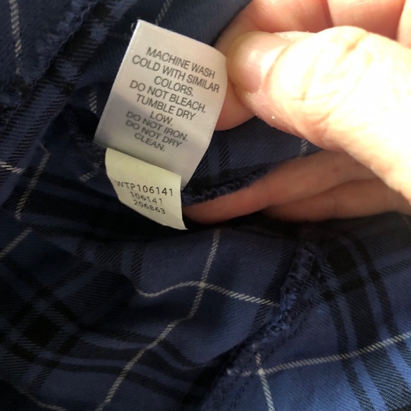 J Jill mixed tartan button up shirt. Blue plaid sz- XL - Picture 7 of 12
